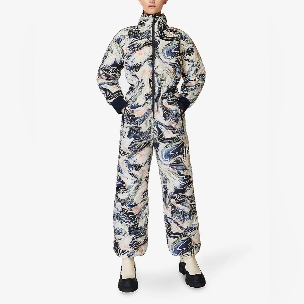 Sweaty Betty Multicolor Ski & Snow Suit Aspen Ski Glacier-Print Jumpsuit